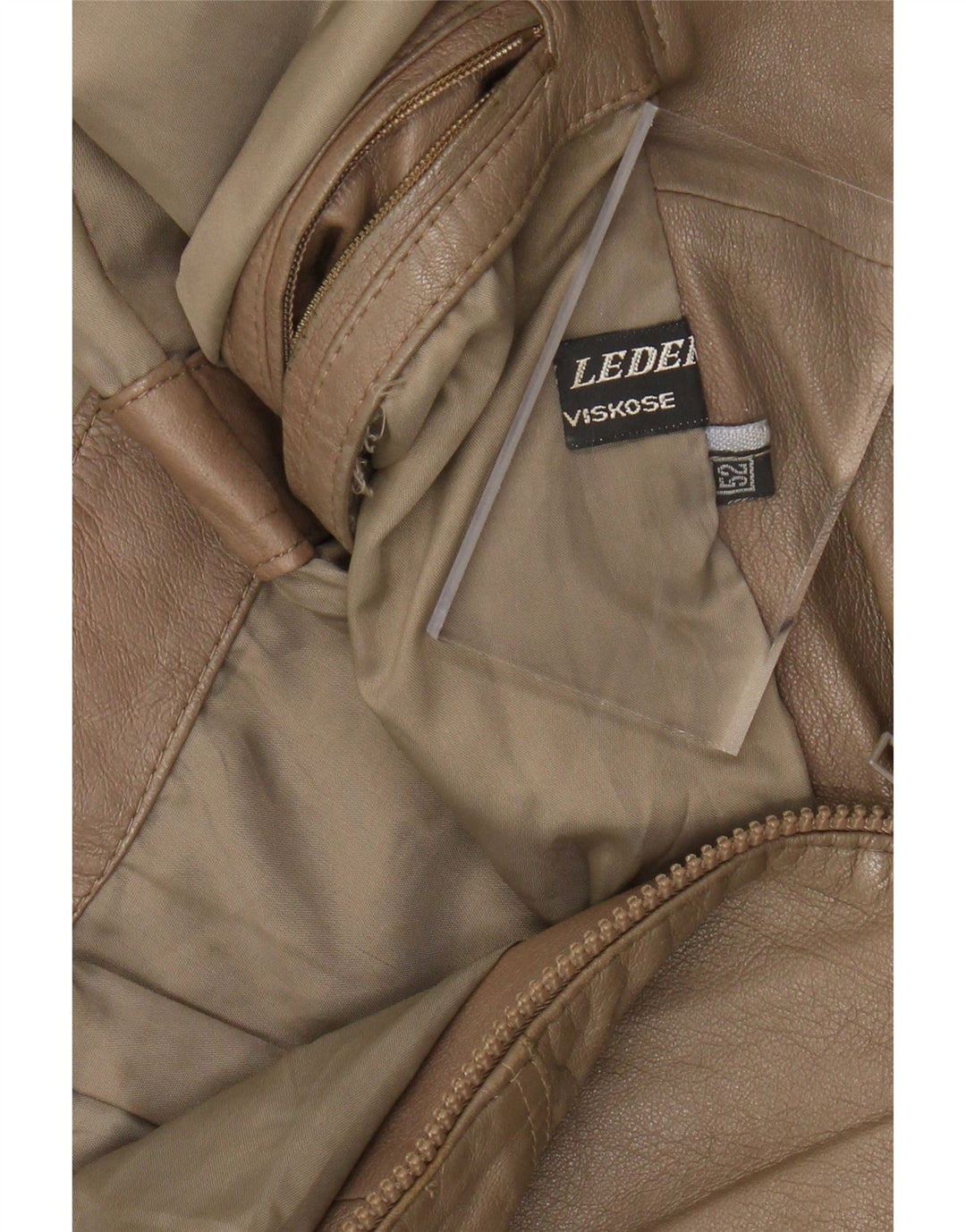 Jachetă de piele pentru bărbați VINTAGE UK 38 Piele maro medie