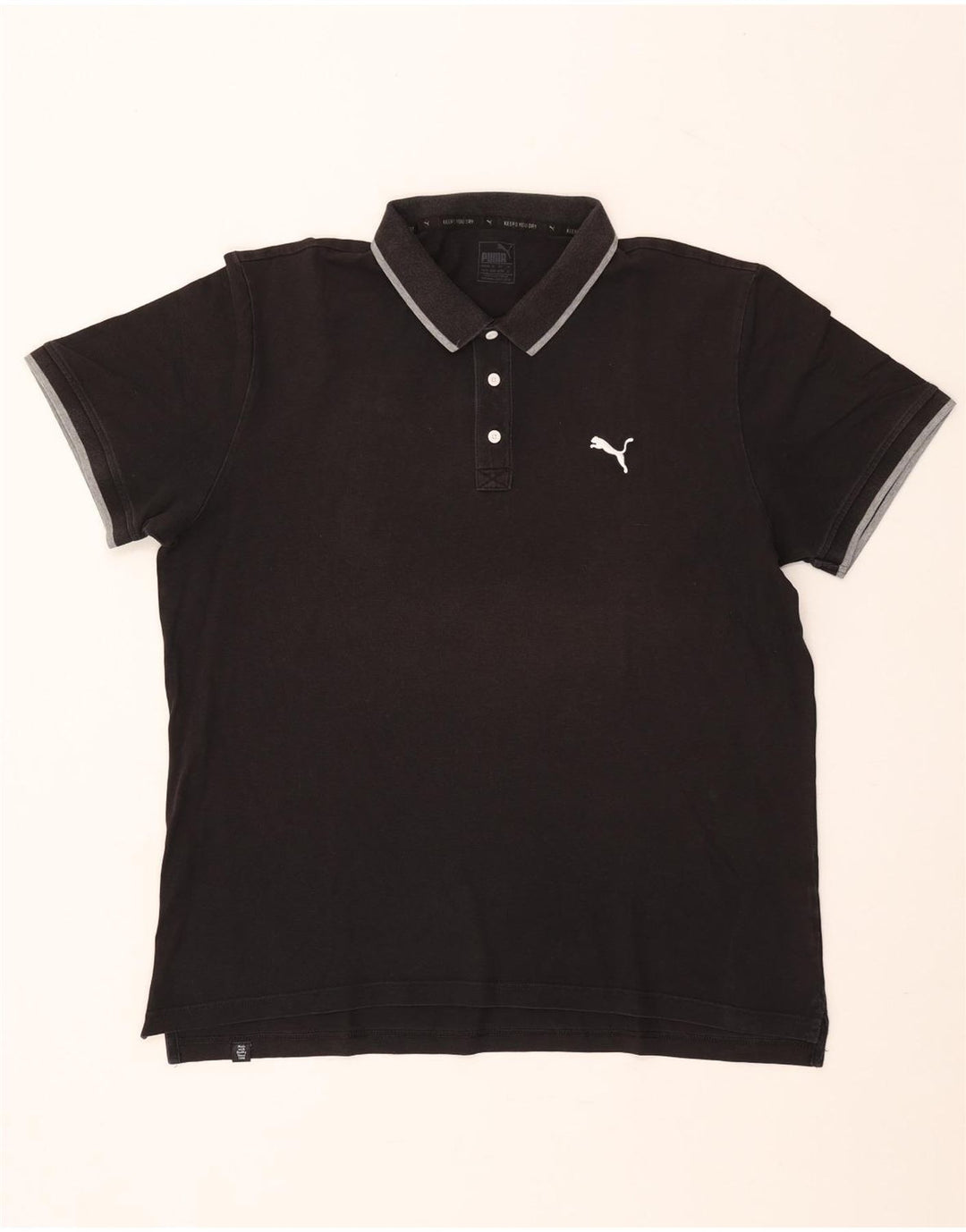 Tricou polo pentru bărbați Puma XL, bumbac negru