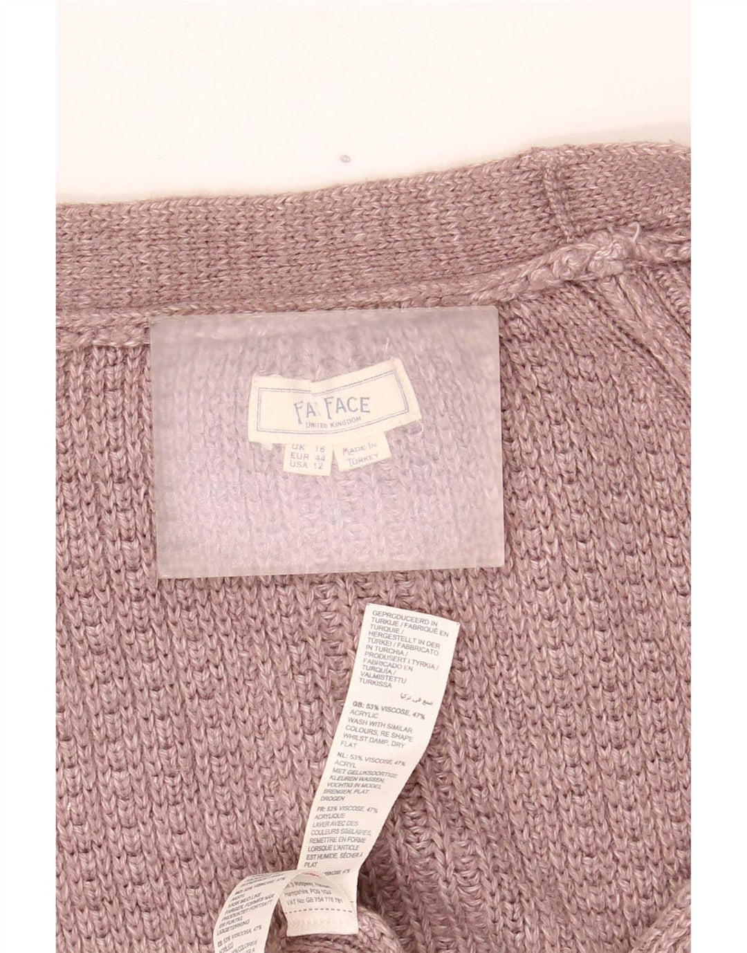 Pulover cardigan deschis supradimensionat pentru femei Fat Face UK 16 Viscoză mare maro