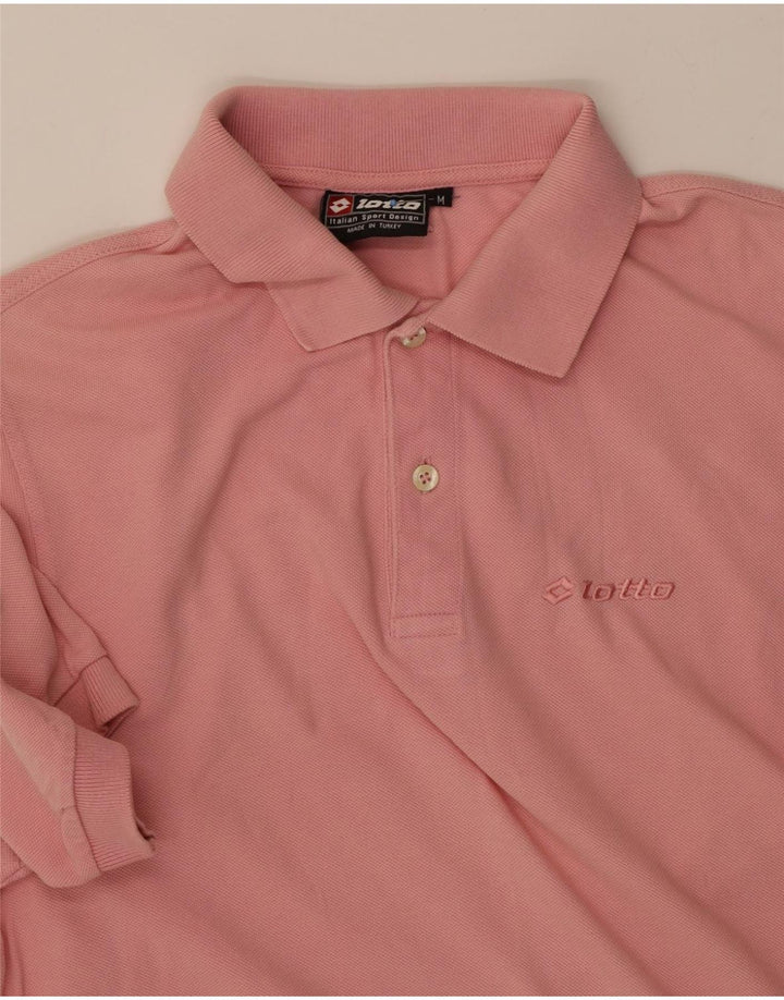 LOTTO Mens Polo Shirt Medium Pink Vintage Lotto and Second-Hand Lotto from Messina Hembry 