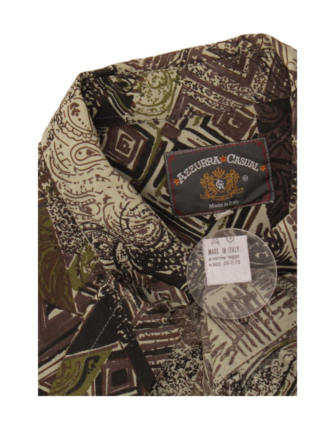 Cămașă Azzurra pentru bărbați cu model abstract, viscoză mare, verde