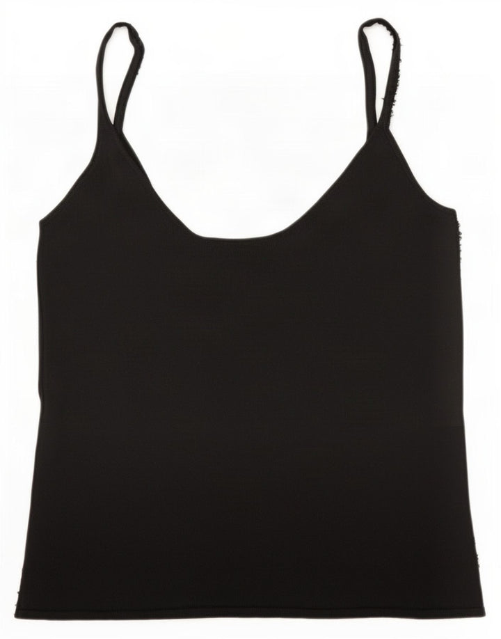 Top camis pentru femei Zara UK 14 Large Black Rayon