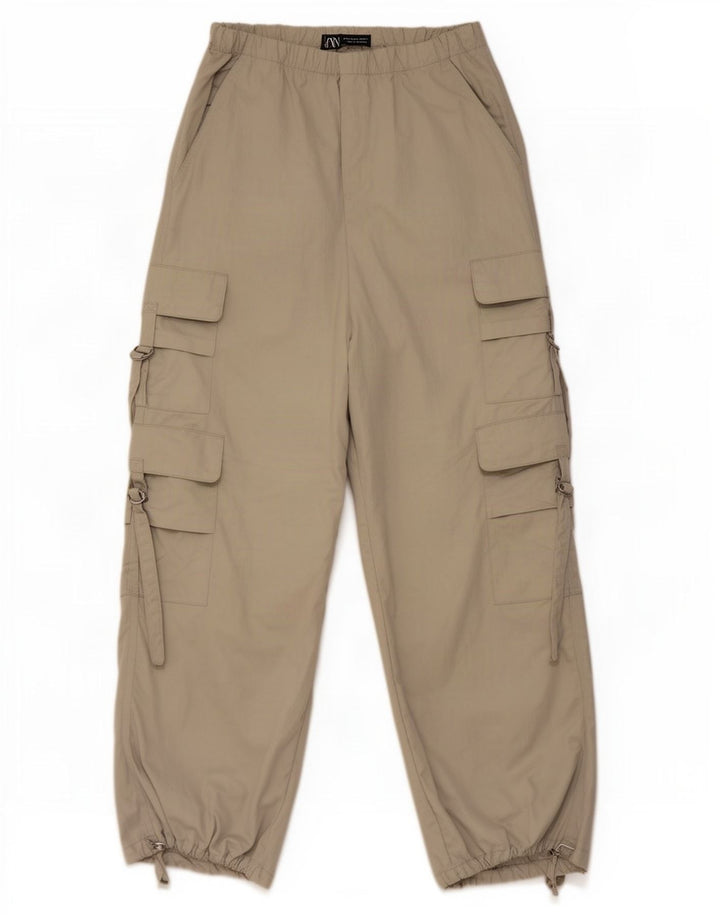 Pantaloni cargo pentru femei Zara XS W24 L29 Gri poliester
