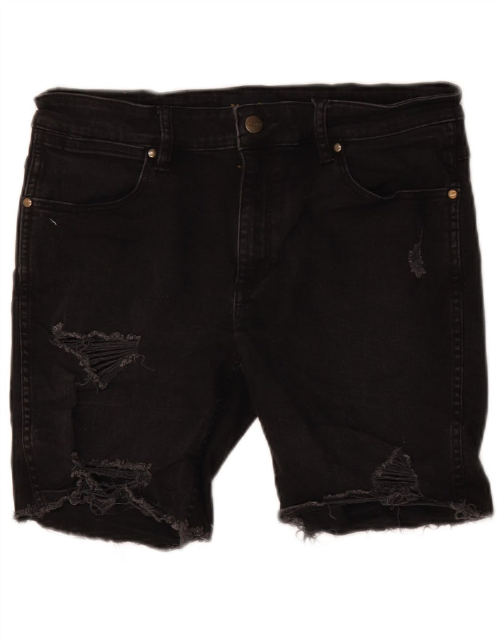 Pantaloni scurți din denim distressed Wrangler W32 Large Black