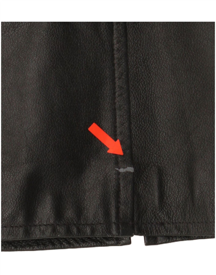 4 You Jachetă de piele pentru bărbați UK 38 Medium Black Leather