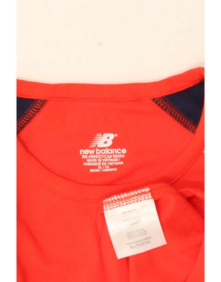 Tricou pentru bărbați New Balance Top XL Roșu Poliester color bloc