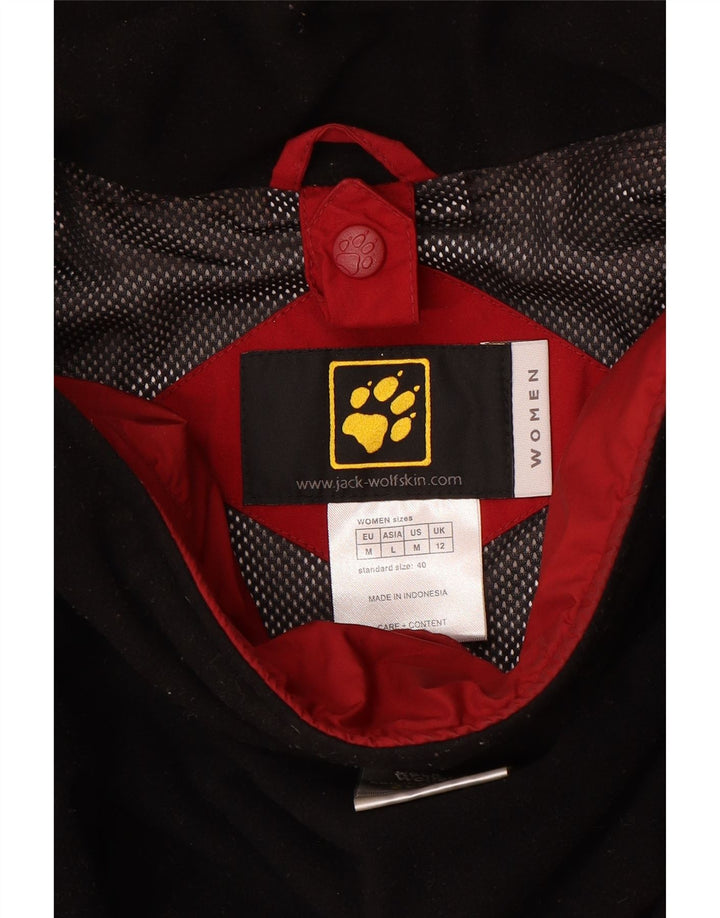 Jack Wolfskin jachetă de vânt cu glugă pentru femei UK 12 Poliamidă roșie medie