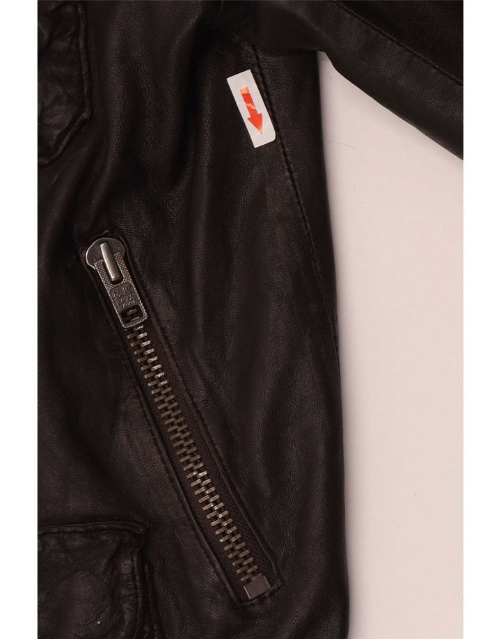 Jachetă militară din piele pentru bărbați Superdry UK 42 XL maro