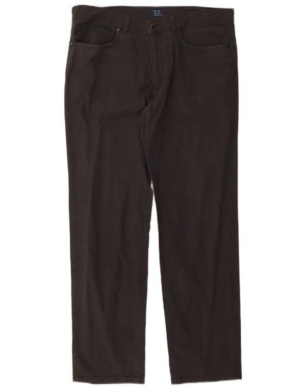 Trussardi Pantaloni drepti casual pentru bărbați W38 L31 bumbac gri