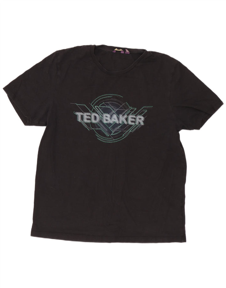 Tricou grafic pentru bărbați TED BAKER Mărimea de sus 6 2XL Negru
