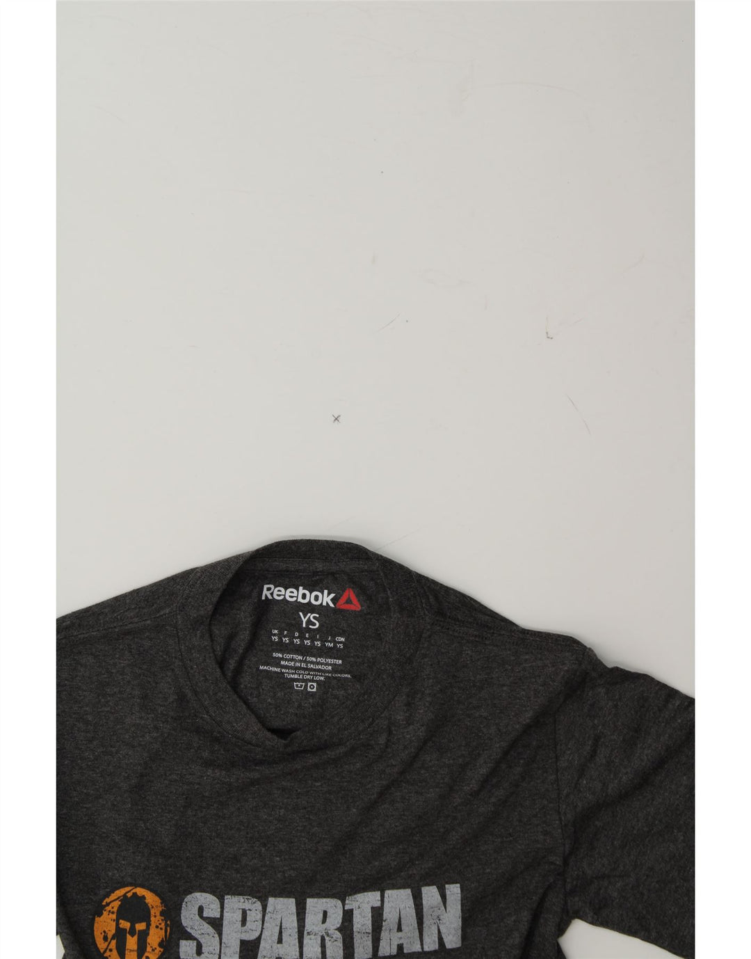 REEBOK Boys Graphic T-Shirt Top 9-10 Years Small Grey Cotton Vintage Reebok and Second-Hand Reebok from Messina Hembry 