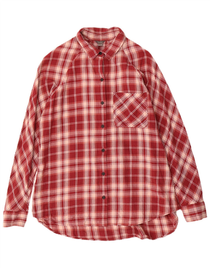 EDDIE BAUER Cămașă de flanel cu paragate pentru femei, UK 14 Medium Red Check