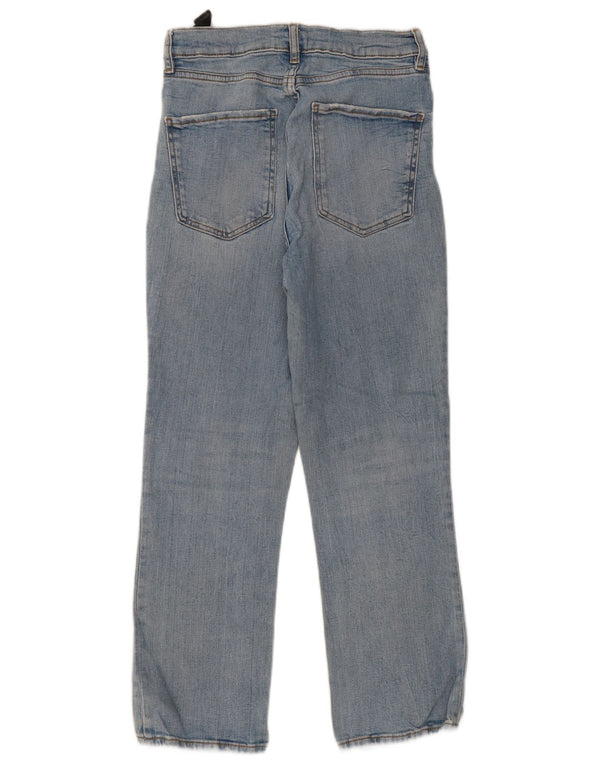 Blugi drepti pentru femei cu talie înaltă Zara EU 36 XS L26 L27 Bumbac albastru