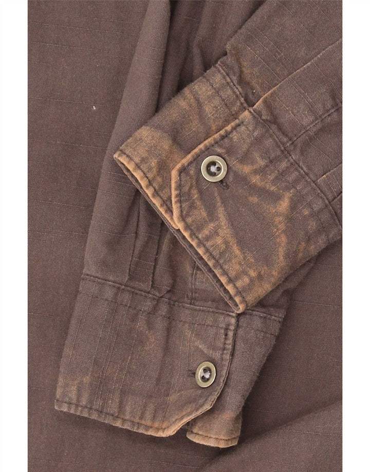 Cămașă Wrangler pentru bărbați, cu ajustare normală, din bumbac maro mic