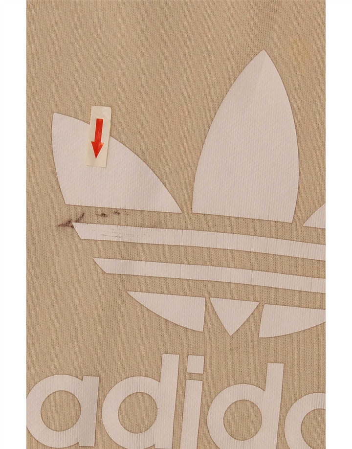 Hanorac grafic pentru bărbați Adidas Jumper XL, bej, bumbac
