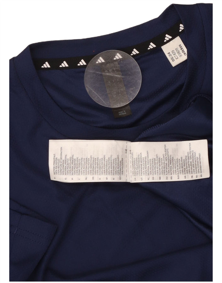 Tricou pentru bărbați ADIDAS Aeroready Top mic din poliester bleumarin