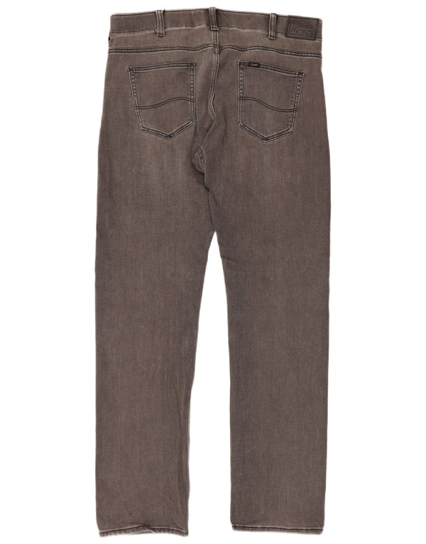 Blugi Lee pentru bărbați, slim, drepte, W36 L34, bumbac gri