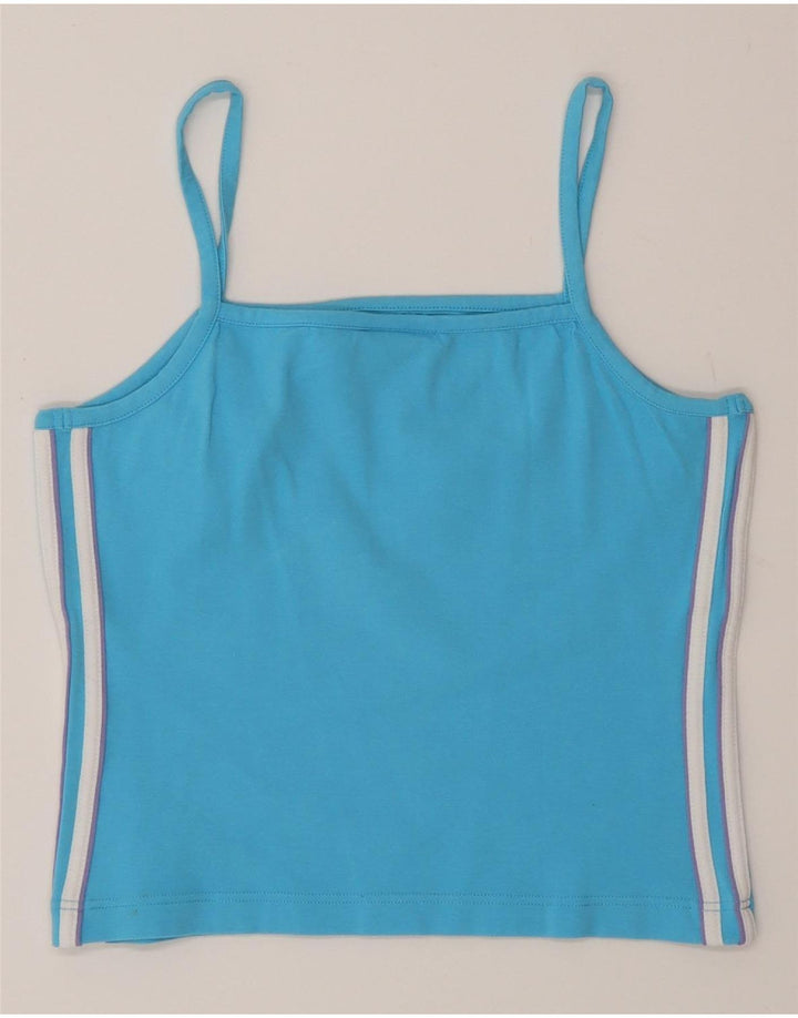 Adidas Crop Cami Top pentru femei UK 12 Medium Blue