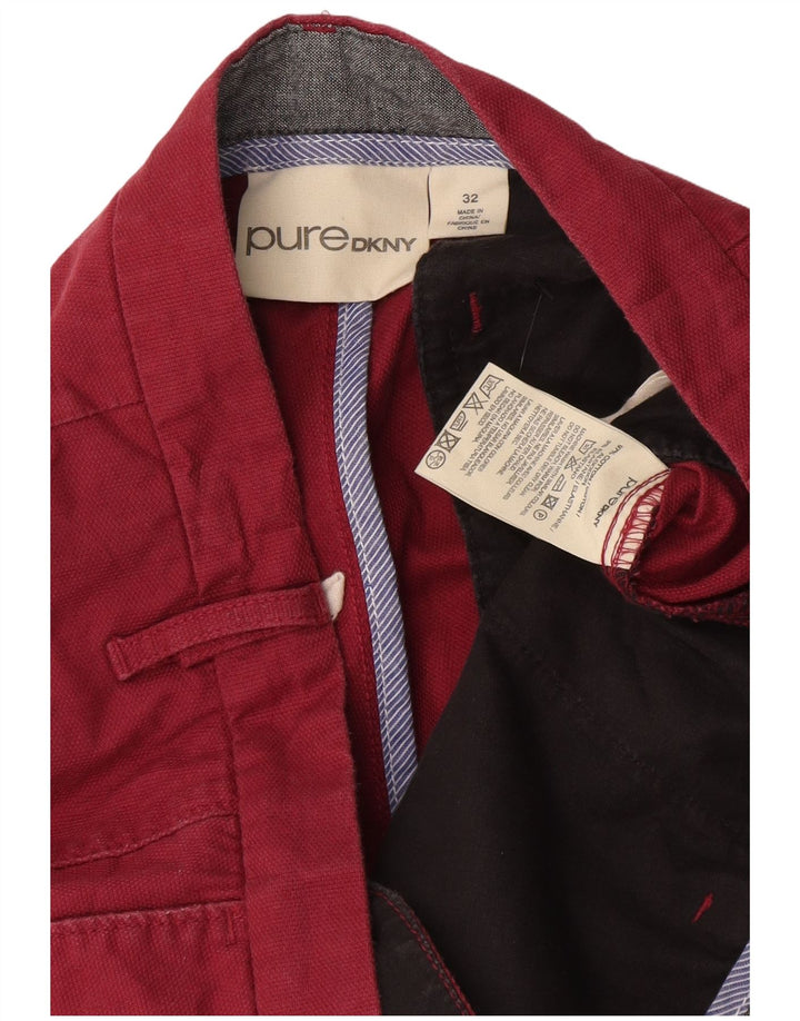 Pantaloni scurți cargo Dkny pentru bărbați W32, bumbac roșu mediu