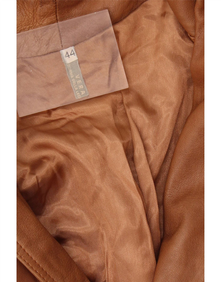 Jachetă militară din piele pentru bărbați VINTAGE UK 44 2XL piele maro