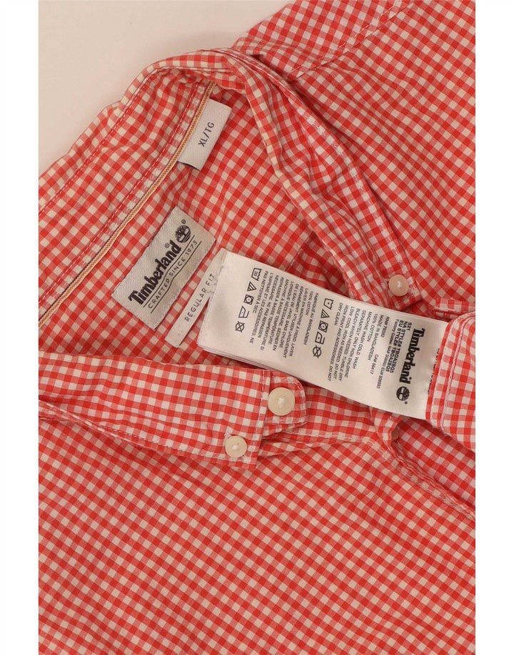 Cămașă pentru bărbați Timberland XL, roșu, bumbac vichy