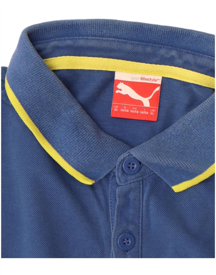 Tricou polo pentru bărbați Puma XL, bumbac albastru