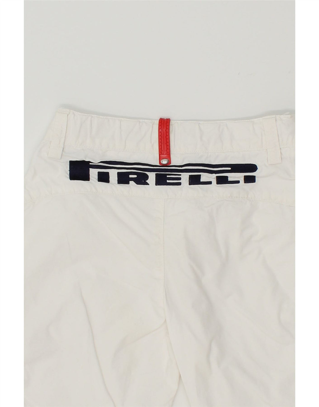 PIRELLI Boys Graphic Cargo Shorts 9-10 Years W24 White Cotton Vintage Pirelli and Second-Hand Pirelli from Messina Hembry 