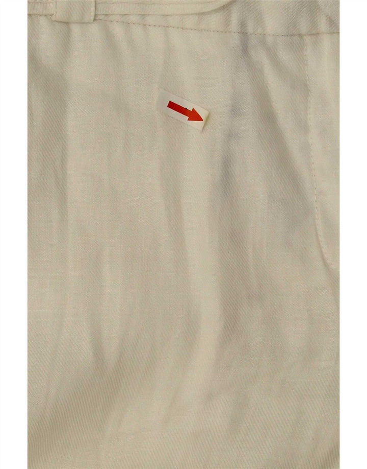 Pantaloni chino Bootcut pentru femei Zara EU 38 Mici L28 L32 Alb
