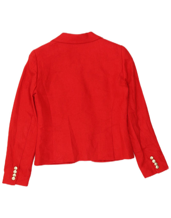 Jachetă pentru femei Ralph Lauren Petite Crop cu 3 nasturi, in roșu, SUA 2 XS