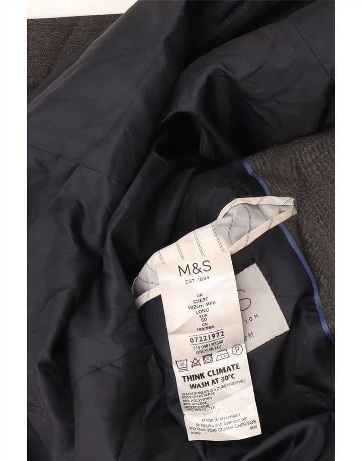 Marks & Spencer jachetă pentru bărbați cu 2 nasturi, UK 40, mare, gri, poliester
