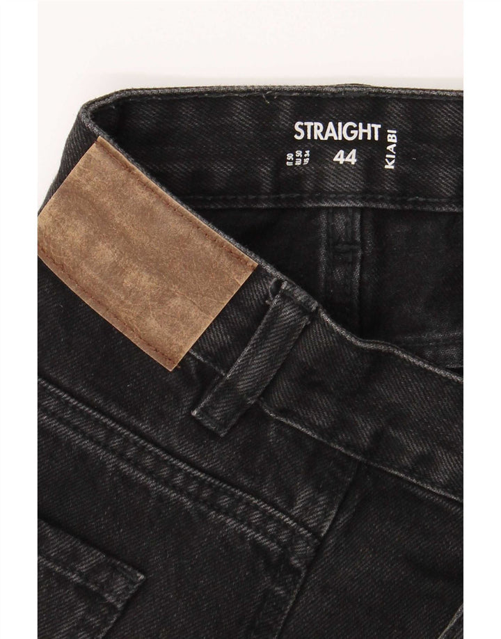 Blugi Kiabi Cargo Straight pentru bărbați IT 50 Large W34 L31 Negri