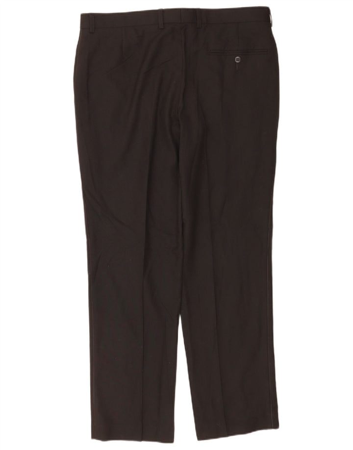 Marks & Spencer Pantaloni de costum slim pentru bărbați L34 L29 Poliester negru