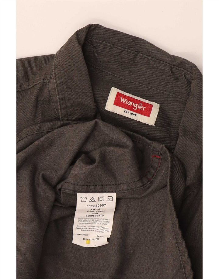 Cămașă cu mânecă scurtă pentru bărbați Wrangler, bumbac gri mare