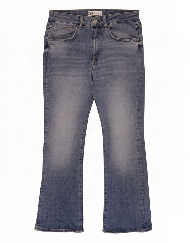 Blugi Zara Femei Bootcut EU 38 Mici W28 L26 Bumbac Albastru