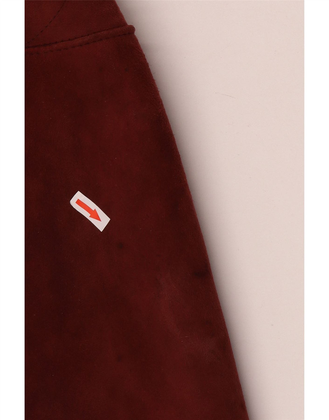 Jachetă vintage din shearling pentru femei IT 42 Medium Burgundy Shearling