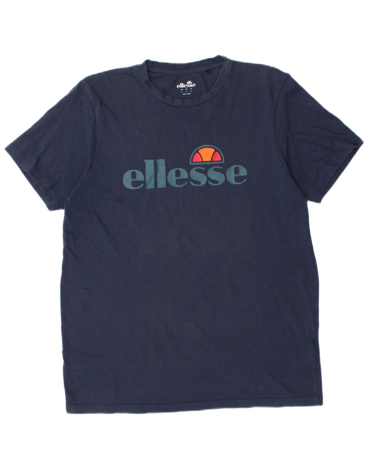 Tricou grafic pentru bărbați Ellesse Top mare din bumbac bleumarin