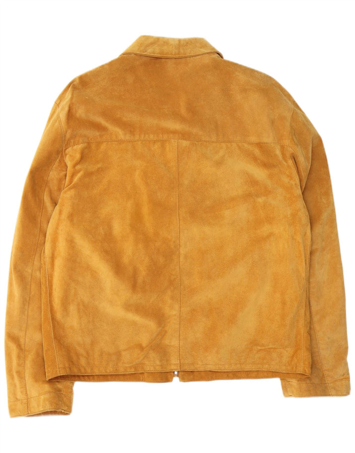Jachetă vintage pentru bărbați din piele intoarsa IT 54 2XL din piele maro