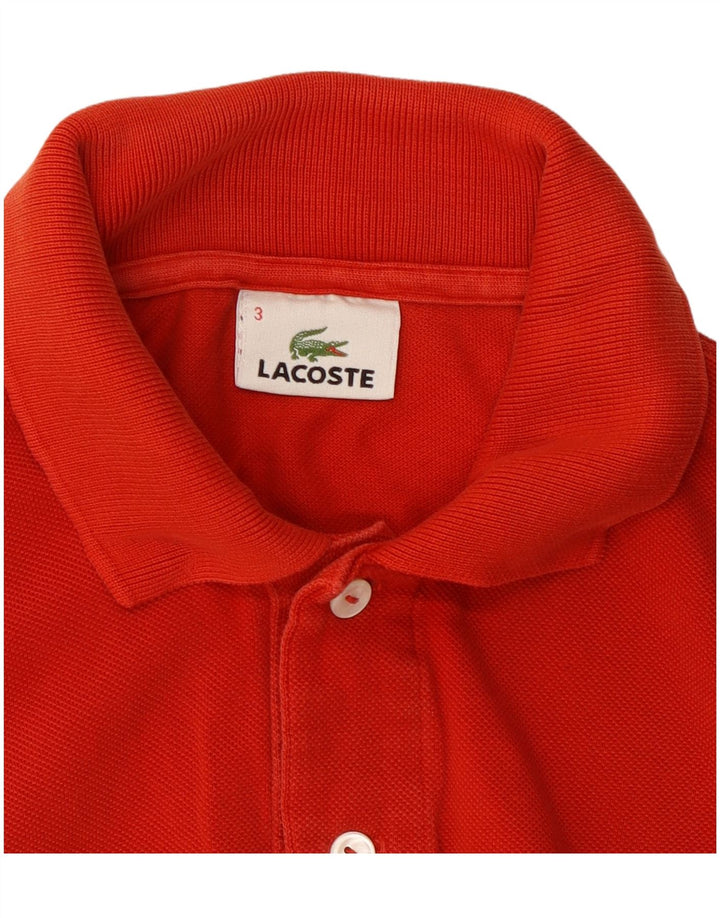 Tricou polo pentru bărbați LACOSTE Mărimea 3 Bumbac roșu mic