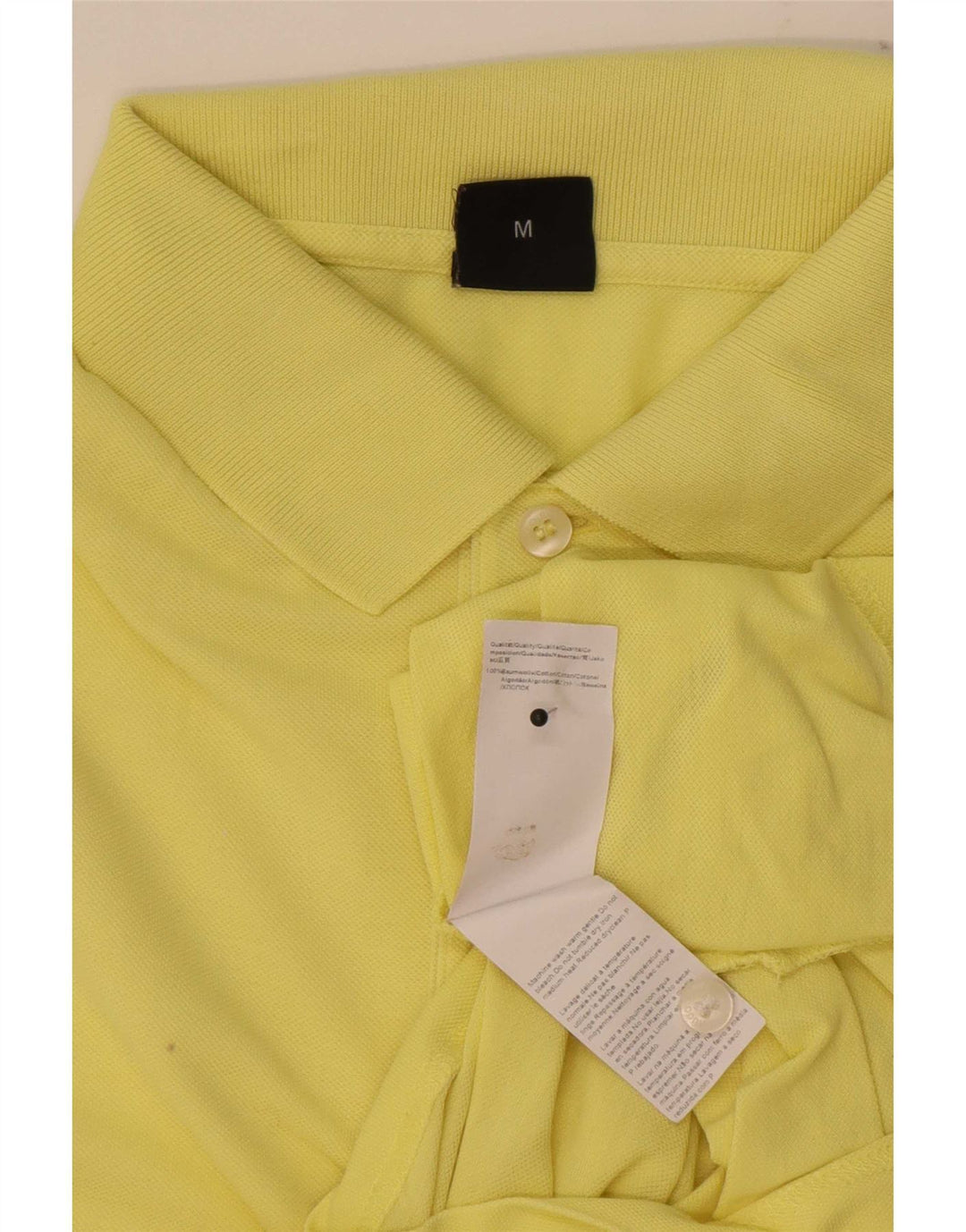Tricou polo Hugo Boss pentru bărbați din bumbac galben mediu