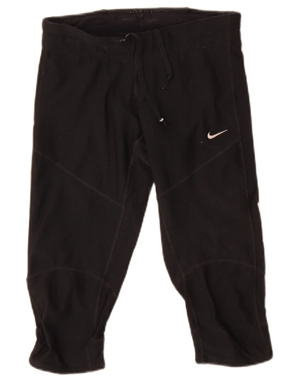 Pantaloni scurti sport Nike Dri Fit Bermuda pentru femei UK 4 XS Poliester negru