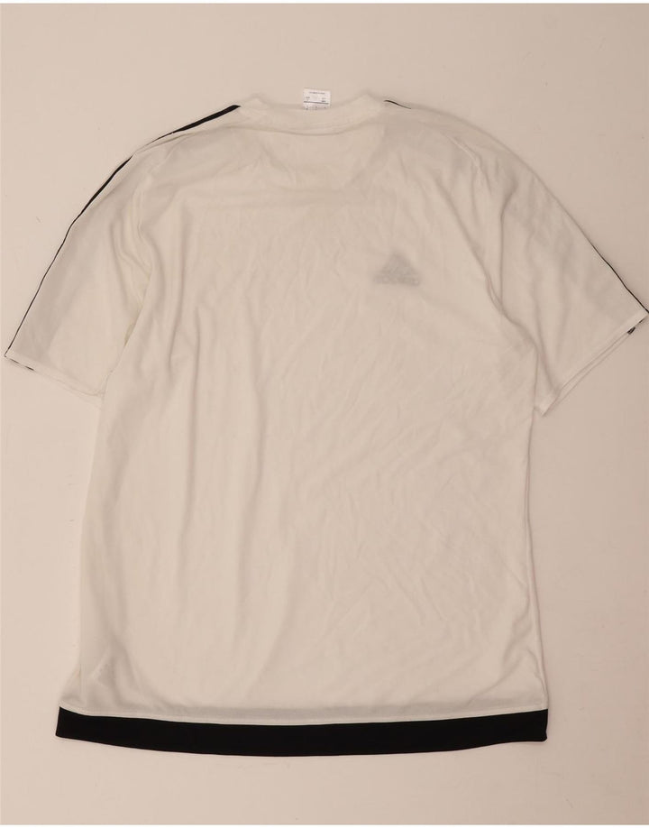 Tricou Adidas Climalite pentru bărbați Top mare, alb, poliester color bloc