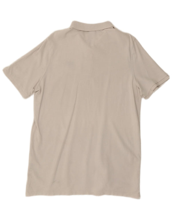 NIKE Mens Polo Shirt XL White Cotton