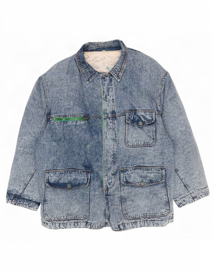 Palton Vintage Bărbați din Denim IT 60/62 5XL Bumbac Albastru