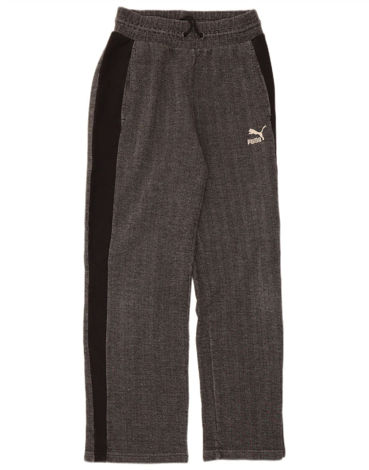 Pantaloni de trening PUMA pentru femei UK 10 Small Grey Herringbone