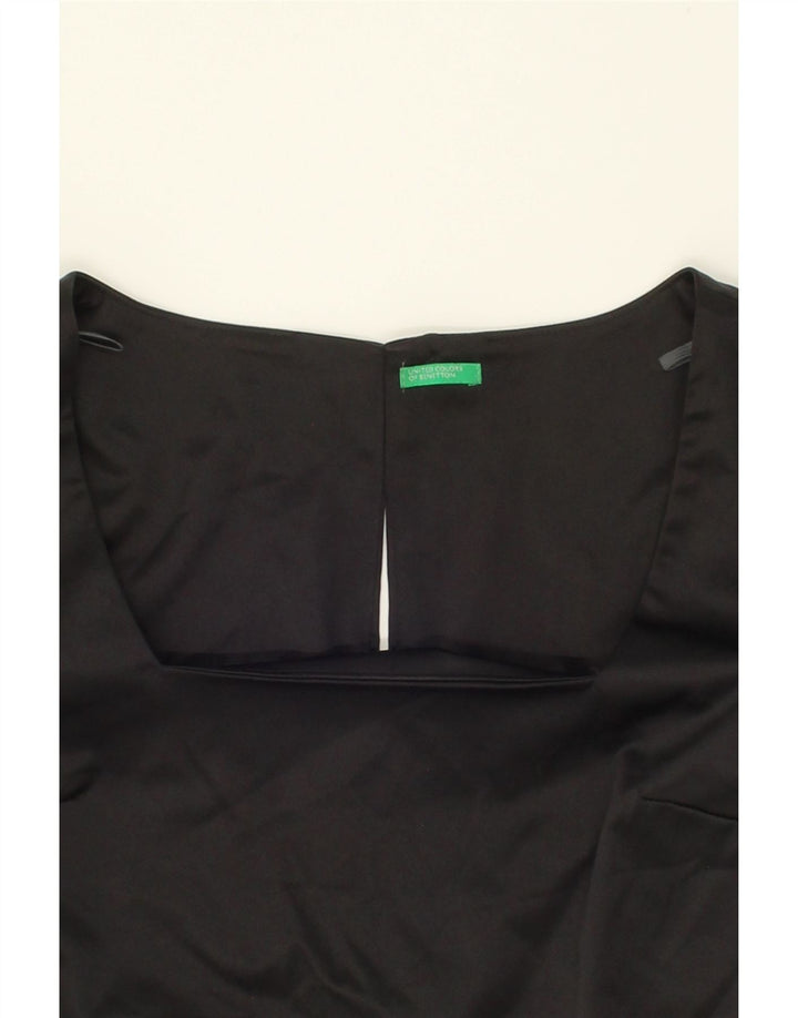 BENETTON Womens A-Line Dress UK 12 Medium Black Vintage Benetton and Second-Hand Benetton from Messina Hembry 