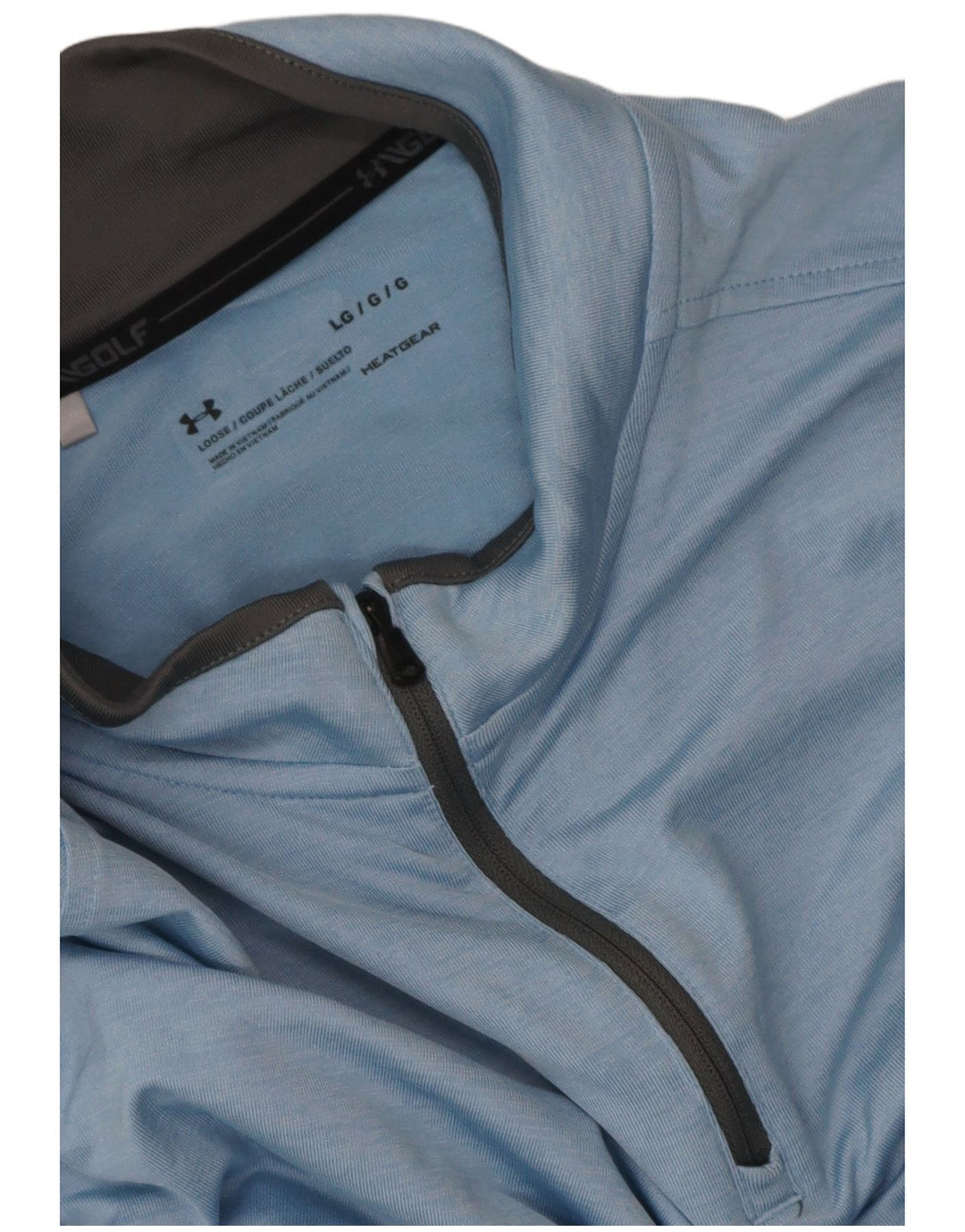 Top de trening Under Armour pentru bărbați Heat Gear Pullover, mare, albastru pete