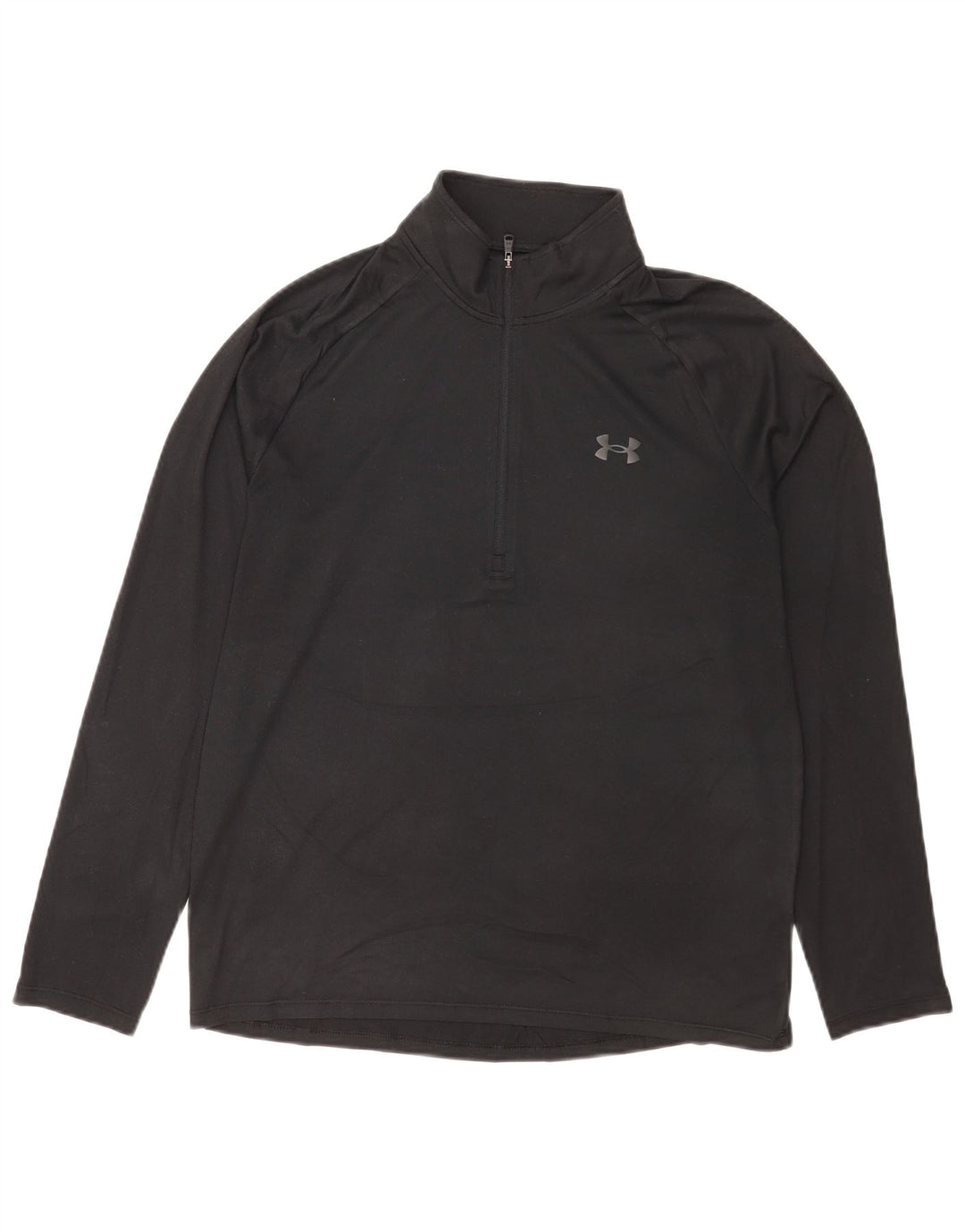 Top de trening Under Armour pentru bărbați, cu fermoar și gât, negru mediu