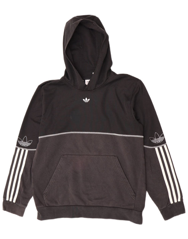 Pulover pentru băieți Adidas Graphic Hoodie 15-16 ani, negru, bumbac color bloc