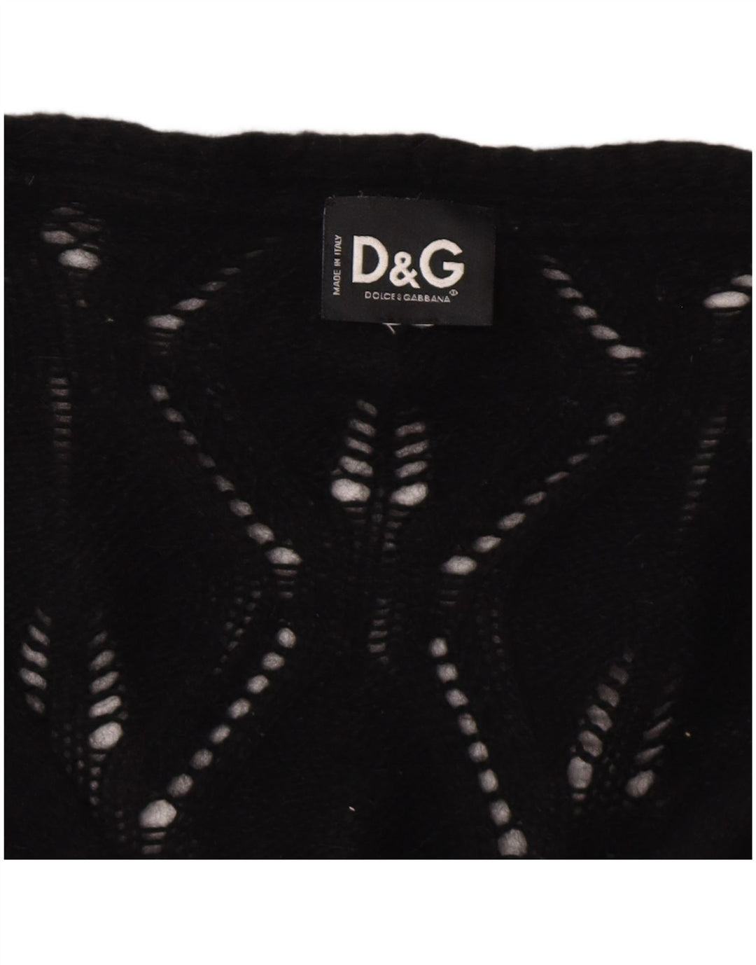 DOLCE & GABBANA Pulover cardigan pentru femei UK 8 Poliamidă neagră mică