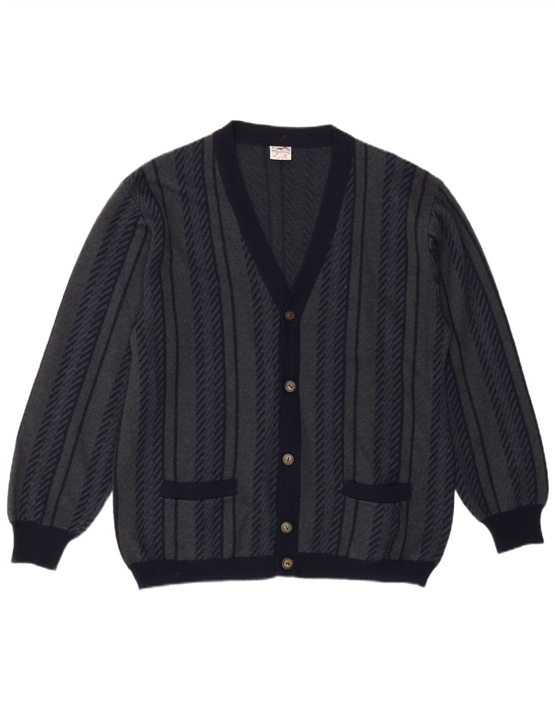 Cardigan pentru bărbați Bernardini Pulover Mic Bleumarin Geometric